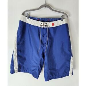 The North Face Shorts Mens 36 Blue Lace-Up Whitecap Board Swim Surf Flash Dry